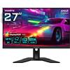 GIGABYTE M27Q 27 Monitor da Gioco QHD - 2560 x 1440, 170Hz, 0.5ms, 350 cd/m², FreeSync Premium, Display HDR400, HDMI 2.1, Displayport 1.4