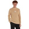 Calvin Klein Jeans MONOLOGO Sweater J30J324599 Maglioni, Beige (Warm Sand), L Uomo
