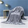 Chickwin Coperta Plaid di Flanella, Coperte Pile Flanella Coperta Divano Microfibra Morbida Coperte Copriletti Calda Trapunta per Singolo Matrimoniale Letto (150x200cm,Grigio Scuro)