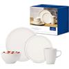 Villeroy & Boch Artesano Piatto Primo Servizio, per 2 Persone, Porcellana Premium, Bianco, 8 Pezzi