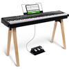 Alesis Recital Home Pianoforte Digitale 88 Tasti, Nero | Tasti Ponderati Graded Hammer-Action, Casse 20W, Include Pedali Sustain, 25 Voci, Split/Lezione, per Studio a Casa