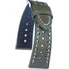 AIMVALUE Cinturino orologio in vera pelle rally racing vintage verde blu nero marrone scuro marroncino da uomo 18 mm 19 mm 20 mm 21 mm 22 mm traforato (18mm, Verde)