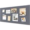 rokeblau 120 x 80 cm Bacheca per annunci, tavoletta di spilli decorativa in feltro, tavoletta di visualizzazione pieghevole spessa 0,9 cm con nastro autoadesivo per muro di ufficio a casa - grigio scuro