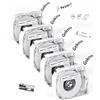 Goknu Nastro di ricambio per Brother P Touch M Tape MK221 MK 231, M960 Nastro termico compatibile con Brother PT-M95 PTM95 PT-70BM PT-65 PT-90 PT-80 PT-85 Label Maker, 12mm x 8m Nero su Bianco