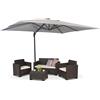 Ombrellone da giardino grigio Siena 3x4m di Garden Point