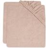 Jollein Fodere per fasciatoio - Wild Rose - Confezione da 2 - 50 x 70 cm - spugna di cotone - Rivestimento fasciatoio - rosa antico
