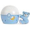 Chicco Next2Stars Luce Notturna per Bambini con Pupazzo - Proiettore Stelle Soffitto per Culla e Lettino Neonati, con Sensore Sonoro, 3 Effetti Luminosi e Musica - 0+ Mesi, Blu