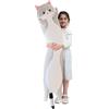 Kekeso Gatto Peluche Cuscino Lungo, Morbido Carino Gatto Cuscino Di Peluche, Gattino Ripiene Carino Peluche Regalo Per Bambini Fidanzata (50cm/19.68inch, Gray)
