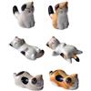 LEEQ 6 PCS Poggia Bacchette in Ceramica per Gatti - Poggia Bacchette per Gatti in Ceramica Animale Squisito Supporto per Cucina, Tavolo da Pranzo, Feposito di Posate