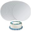 Tenbrachian 10 Pz Sottotorta Tondo, Supporti per Torte Oro, Vassoio Torta Rotondo 20 cm, Vassoio Torta Rotondo in Cartone, Base Sottotorta in Cartone Rotondi per Trasporto di Torte(Argento)