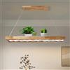 Schindora LED Lampadario Soggiorno Legno, Dimmerabile Lampadario Cucina Con Telecomando Lampadari Rustica Vintage Da 100 Cm 40 W Altezza 1,3 M Regolabile Lampadario Camera Da Letto Per Camera Tavolo Da Pranzo