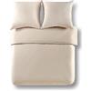 Alreya Copripiumino Matrimoniale Renforcé 100% cotone - 200 x 220 cm - Beige - Solo Il Copripiumino con Cerniera