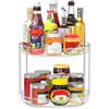 Drucilla 2 Livelli Portaspezie Girevole, 23.5cm Vassoio Girevole Cucina, 360° Vassoio Rotante, Piatto Girevole Porta Tutto, Piatto Girevole Frigorifero per Spezie, Snack, Frutta