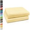 ZOLLNER 2 teli da bagno - morbidi e assorbenti teli doccia XXL - lavabili a 95°C - cotone - 100x150 cm - giallo