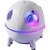 Fyearfly Mini Umidificatori Diffusore di Olio Essenziale Umidificatore a Capsula Umidificatore a Capsula Spaziale Umidificatore Portatile a Capsula Spaziale Nave Spaziale Piccolo (White)