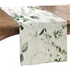 Aitsite Runner da tavola primaverile verde eucalipto, moderno per sala da pranzo, feste, vacanze, 40 x 140 cm
