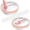 Luxoraiova 2 Coperchi per Stanley Cup da 40 Oz, Stanley Cup Accessori, Riutilizzabile, A Prova di Perdite e Antipolvere, con Coperchio della Cannuccia, con 2 Cannucce(Rosa)