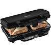 Bestron XL macchina per sandwich, tostapane con rivestimento antiaderente per 2 sandwich, incl. controllo automatico della temperatura e indicatore di pronto, collezione Black label, colore: nero/rame