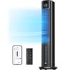 Dreo Ventilatore a torre con raffreddamento ad acqua, 43 con raffreddamento ad acqua, silenzioso, 4 velocità, 4 modalità, controllo APP, oscillazione 85°, timer 12 ore, nero