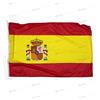 Domina Pubblicità Bandiera Spagna 100x70 cm in tessuto nautico antivento da 115g/m², bandiera spagnola 100x70 lavabile, bandiera della Spagna 70x100cm con cordino, doppia cucitura perimetrale e fettuccia di rinforzo