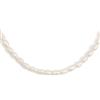 SINGULARU - Collana Pompeya. Acciaio con Placcatura Oro 18Kt. Catena con Perle Naturali d'Acqua Dolce. Lunghezza 40 cm. Gioielli da Donna