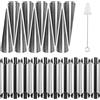 GTDOOCE Stampi per Cannoli,Cannoli Stampi,Cannoli Siciliani,20Pcs Stampo per Corno | Torta e 1 Spazzola di Pulizia,Kit Cannoli Siciliani Acciaio Inossidabile per Cuocere Croissant,Coni Gelato