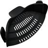 Mat'Ket Scolapasta Universale in Plastica Resistente - Facile da Usare, Pulizia Veloce, Perfetto per Pasta, Verdure, Riso - Accessorio da Cucina Indispensabile, Compatibile con Tutte le Pentole - Nero