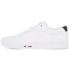 Tommy Hilfiger Uomo Sneakers Vulcanizzate Street Patch Profilo Basso, Bianco (White/Desert Sky), 43 EU