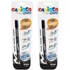 CARIOCA Oops Penna Nera, Penna Cancellabile Ricaricabile per Scuola e Ufficio con Cappuccio, Doppia Gomma e Impugnatura Ergonomica, Colore Nero, 1 Pezzo (Confezione da 2)