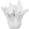 DRW Vaso da tavolo a forma di fiore in ceramica bianca 30x22x30cm