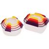 Joseph Joseph Nest Lock Set 8 Contenitori Ermetici per Alimenti, Contenitore in Plastica con Coperchio, Portapranzo, Varie Taglie