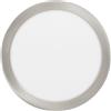 Eglo connect.z Smart Home Led faretto da incasso per il bagno Fueva-Z in alluminio nichel opaco, ultra piatto, Ø 216 mm, ZigBee, app e comando vocale, luce regolabile, dimmerabile, IP44