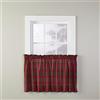 SKL Home by Saturday Knight Ltd. - Coppia di tende a quadri, 145 x 91 cm, colore rosso, confezione da 2