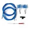 MBM Kit 6 mt metri 2 scovoli pellet 80mm pulizia stufa tubi canna fumaria