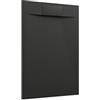 Parama Piatto Doccia 80x100 Nero Effetto Pietra Mod. Cosmos Rettangolare in Vetroresina SMC Riducibile Piletta Inclusa e Cover In Tono Parama