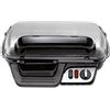 Rowenta Gr3060 Ultra Compact Comfort 600 Bistecchiera Elettrica Multifunzione, 2000 W, con Piastre in Alluminio Antiaderenti e Spia Cottura, Grill, Barbecue e Tostiera, Facile da Pulire