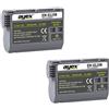 ayex Set Ayex EN-EL15 Batteria agli ioni di litio per Nikon 1 V1, D7000, D7100, D8000, D600, D610, D800, D800E