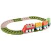 Chicco Baby Railway Eco+, Trenino per Bambini in Plastica Riciclata, 2 Configurazioni, Treno A Ruote Libere, Include 18 Pezzi, 1 Locomotiva, 3 Vagoni, Sviluppa creatività e Manualità, 18 Mesi-3 Anni