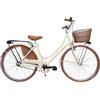 Cicli Tessari - bicicletta donna da città bici da passeggio olandese 26 city bike vintage con cesto in acciaio (beige)