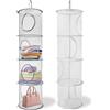 YOYEAH Hanging Storage - Deposito di Peluche Deposito Appeso Organizer a 4 Livelli 110 cm di Lunghezza 30 cm di Diametro Salvaspazio per Giocattoli e Vestiti Adatto Ai Bambini