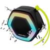 Music Hero speaker cassa wireless, 5 Watt, water resistant IPX5, LED, con laccetto, multi input, tasti multifunzione, bianco e nero