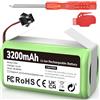 Morpilot Batteria Agli Ioni di Litio 3200 mAh 14.4 V per Ecovacs Deebot N79 DN622 N79S IKHOS S15 S14 per RoboVac 11 12 30 11S 15C 15T 11SMAX 15C 30C 35C per Conga Excellence 1090 990 950 1990 1790