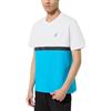 Australian Color Block T-Shirt Uomo, Maglietta a Maniche Corte, Realizzata in Cotone - Turchese Glossy - M
