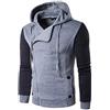 PPPPA Felpa con Cappuccio Nuova Cerniera Diagonale da Uomo Giacca Cardigan in Pelle Cucita da Uomo Design Manica Lunga Tinta Unita da Uomo Top Sportivi con Tasca Cerniera Diagonale con Cappuccio