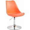 CLP Sedia Pranzo Regolabile Maverick In Polipropilene I Sedia Design Rosa Scandinavo Base Tonda In Metallo, Colore:arancione, Colore del telaio:cromo