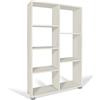 Da Valeria Modulo Libreria con 7 vani (L.80 x P.24 x H.126,5) cm, colore bianco nordico