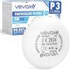 VEVOX® Filtro antiparticolato P3 in set da 10 - Protezione contro particelle e aerosol - Capacità di filtrazione del 99,5% per particelle e aerosol (0,6μm) - incl. 2 x contenitore in plastica
