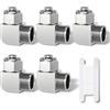 Bwintech 5 pezzi 6mm tubazione OD x 1/4" filettatura BSP maschio 90 gradi gomito spingere a BUTE collegare raccordo pneumatico, KPL6-02 linea d'aria rapida adattatore