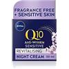 Nivea NIVEA Q10 Crema notte rivitalizzante antirughe sensibile (50ml), Crema viso con pelle pura Identico Q10 ed estratto di liquirizia, Crema per pelle sensibile