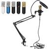 Kit Microfono A Condensatore USB Con Braccio Flessibile BM800 Per PC Desktop Not